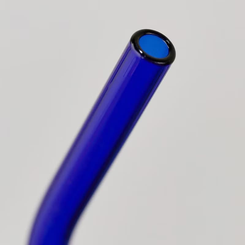 美國 Kikkerland 食品級玻璃彩色吸管 喝水牛奶杯配件 非一次性