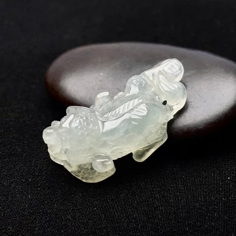 【招財神獸】冰綠翡翠貔貅擺飾 | 天然緬甸玉翡翠A貨|送禮