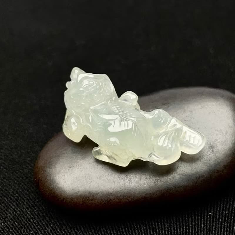 【招財神獸】冰綠翡翠貔貅擺飾 | 天然緬甸玉翡翠A貨|送禮