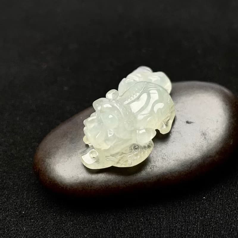 【招財神獸】冰綠翡翠貔貅擺飾 | 天然緬甸玉翡翠A貨|送禮