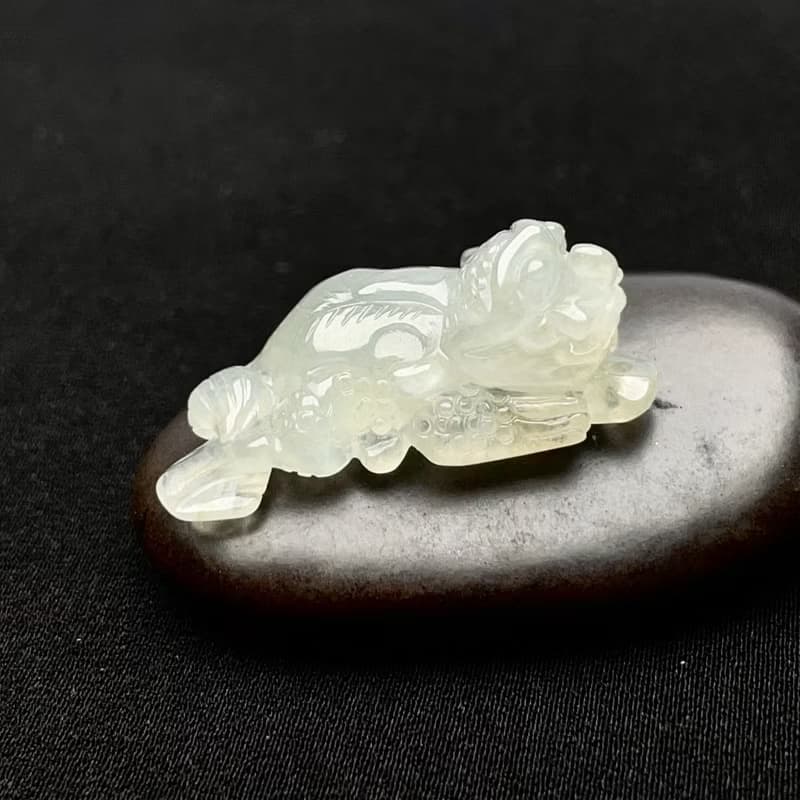 【招財神獸】冰綠翡翠貔貅擺飾 | 天然緬甸玉翡翠A貨|送禮