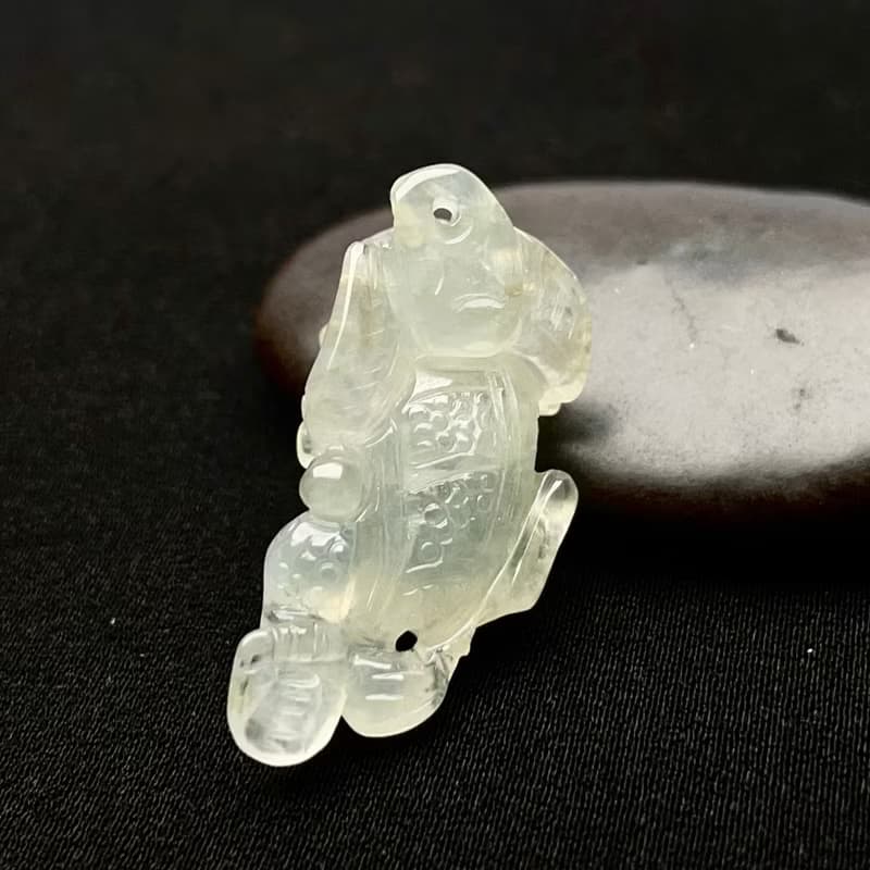 【招財神獸】冰綠翡翠貔貅擺飾 | 天然緬甸玉翡翠A貨|送禮