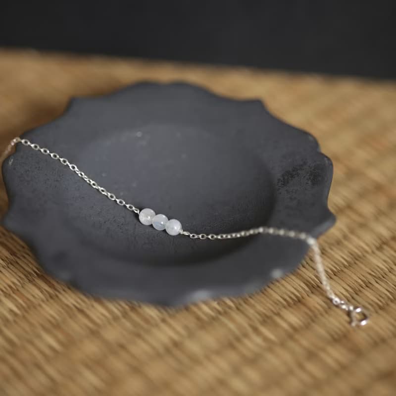 長夜月光石純銀手鍊