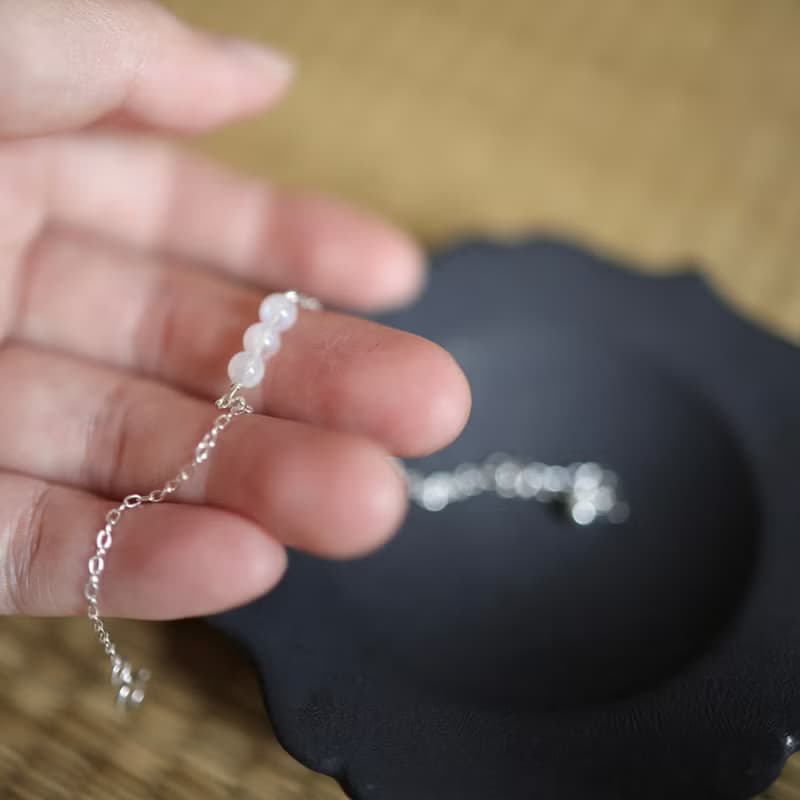 長夜月光石純銀手鍊