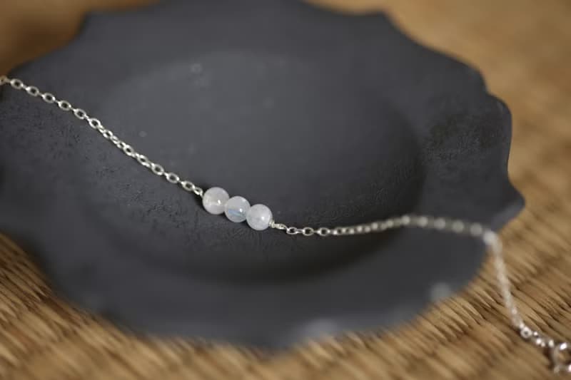 長夜月光石純銀手鍊