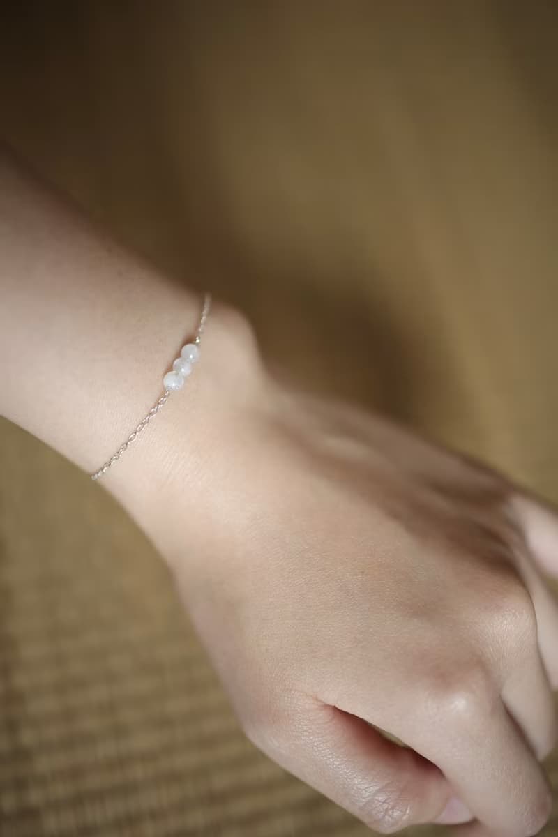 長夜月光石純銀手鍊