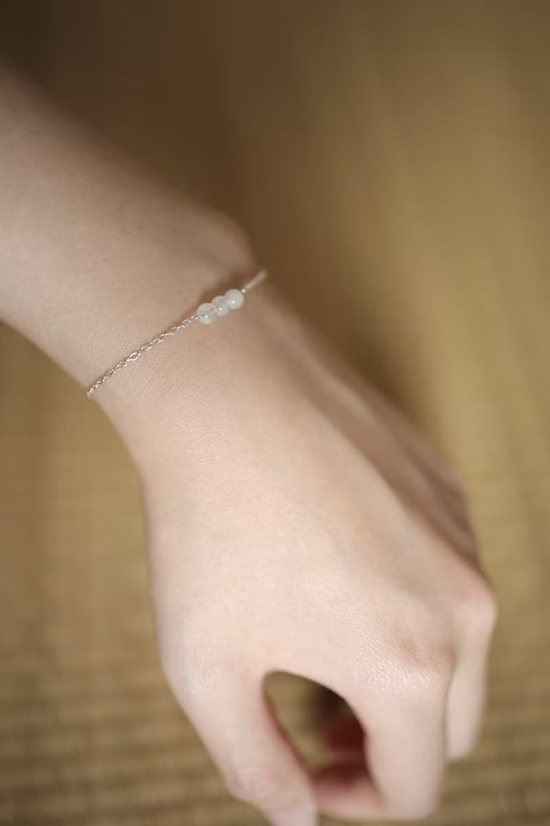 長夜月光石純銀手鍊