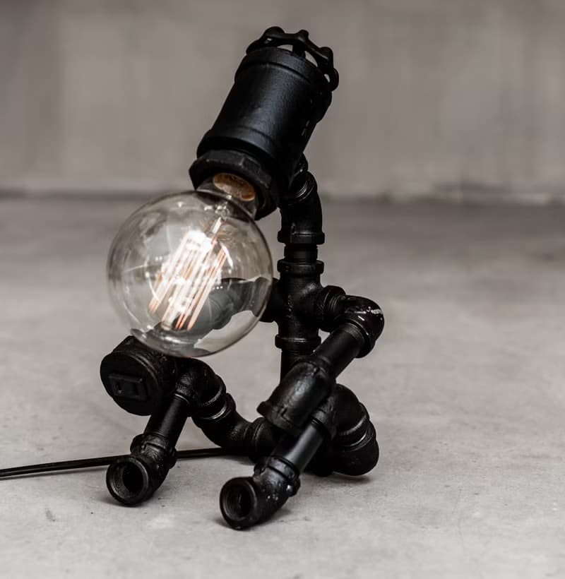 曙MUSE 工業風機器人桌燈 小物 擺飾 燈具 燈泡 燈飾 USB 鎢絲