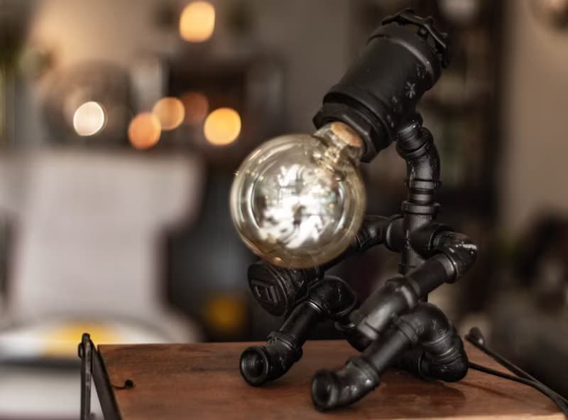 曙MUSE 工業風機器人桌燈 小物 擺飾 燈具 燈泡 燈飾 USB 鎢絲