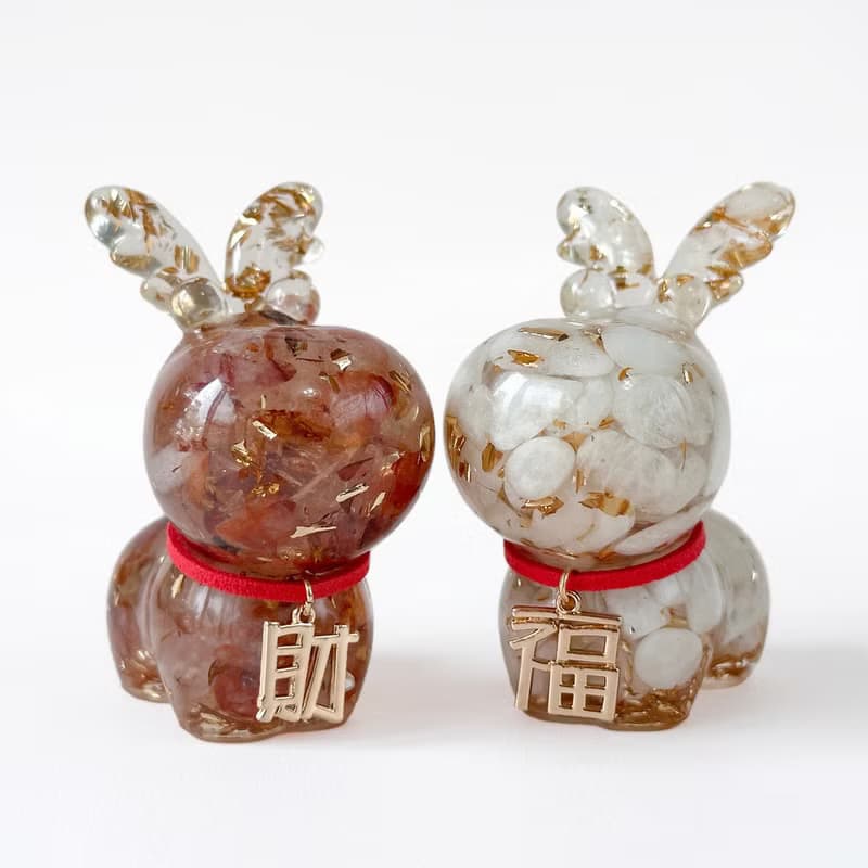 【快速出貨】新春水晶麋鹿禮盒 紅膠花 月光石 | 新年禮物 賀禮