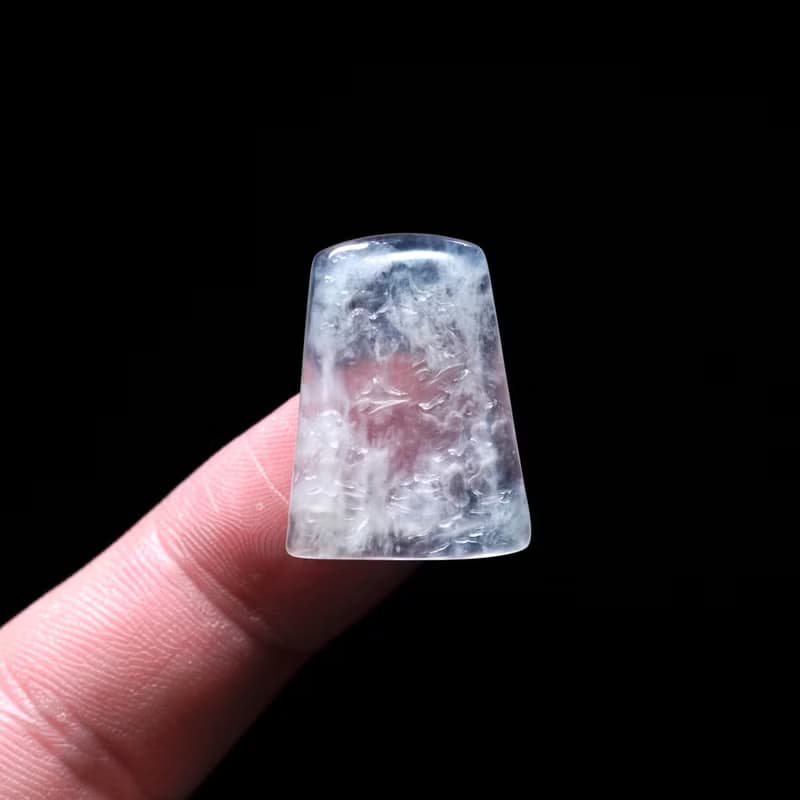 玻璃種翡翠精雕山水牌 | 天然緬甸玉翡翠A貨 | 送禮