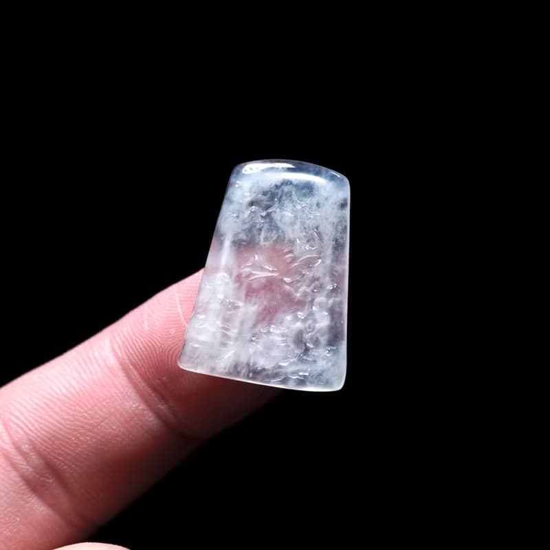 玻璃種翡翠精雕山水牌 | 天然緬甸玉翡翠A貨 | 送禮