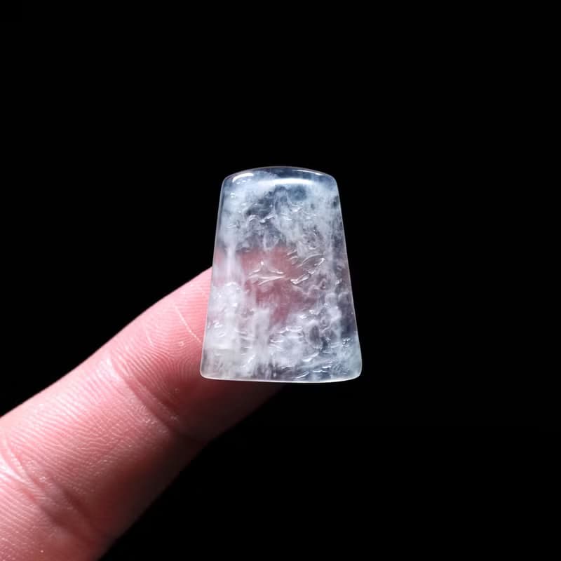 玻璃種翡翠精雕山水牌 | 天然緬甸玉翡翠A貨 | 送禮