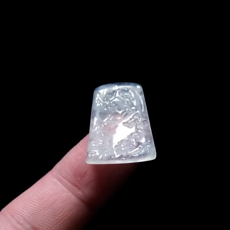 玻璃種翡翠精雕山水牌 | 天然緬甸玉翡翠A貨 | 送禮