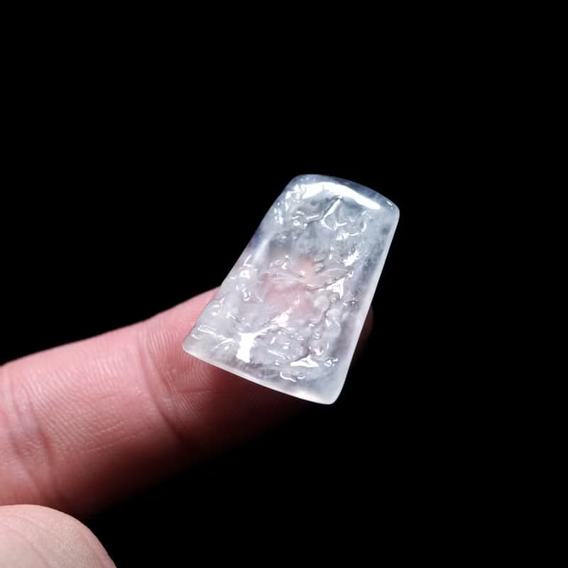 玻璃種翡翠精雕山水牌 | 天然緬甸玉翡翠A貨 | 送禮