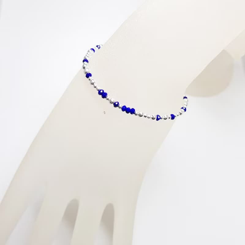 青金石純銀手鍊