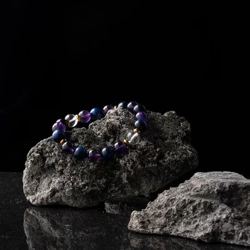 能量手鍊【非凡-星辰】藍虎眼紫水晶白水晶手鍊