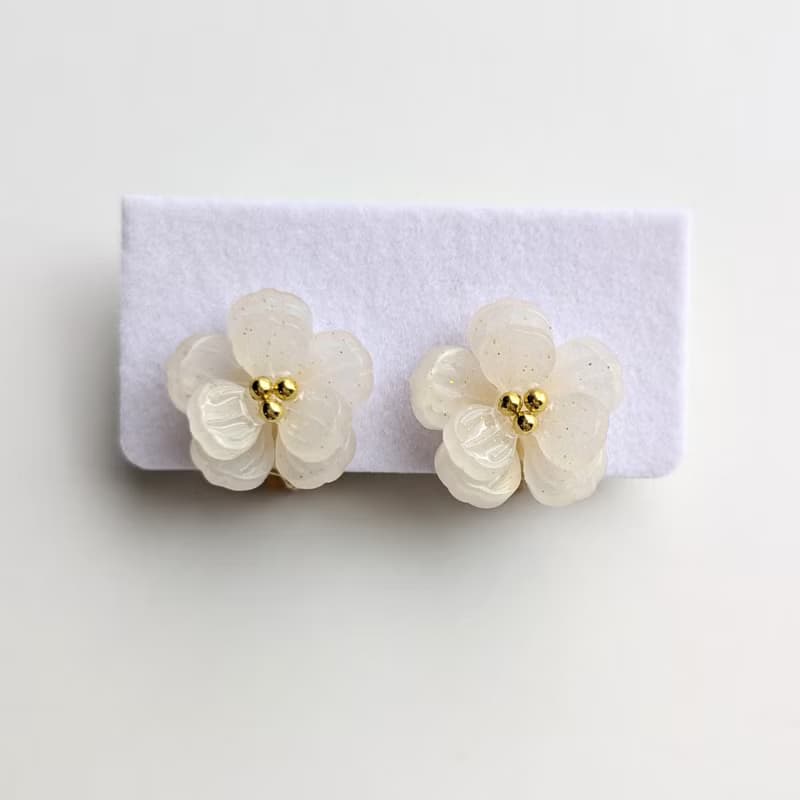 繫體字版　可融化書本禮物/耳環/土耳其桔梗/醫療級不鏽鋼316L