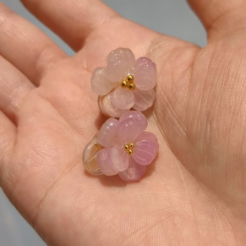 繫體字版　可融化書本禮物/耳環/土耳其桔梗/醫療級不鏽鋼316L