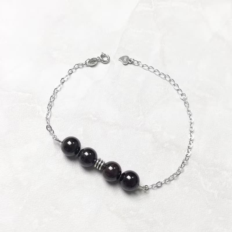 |星座系列|4~6月 石榴石 黃虎眼石 黃水晶 (S925x手鍊x手工製作)