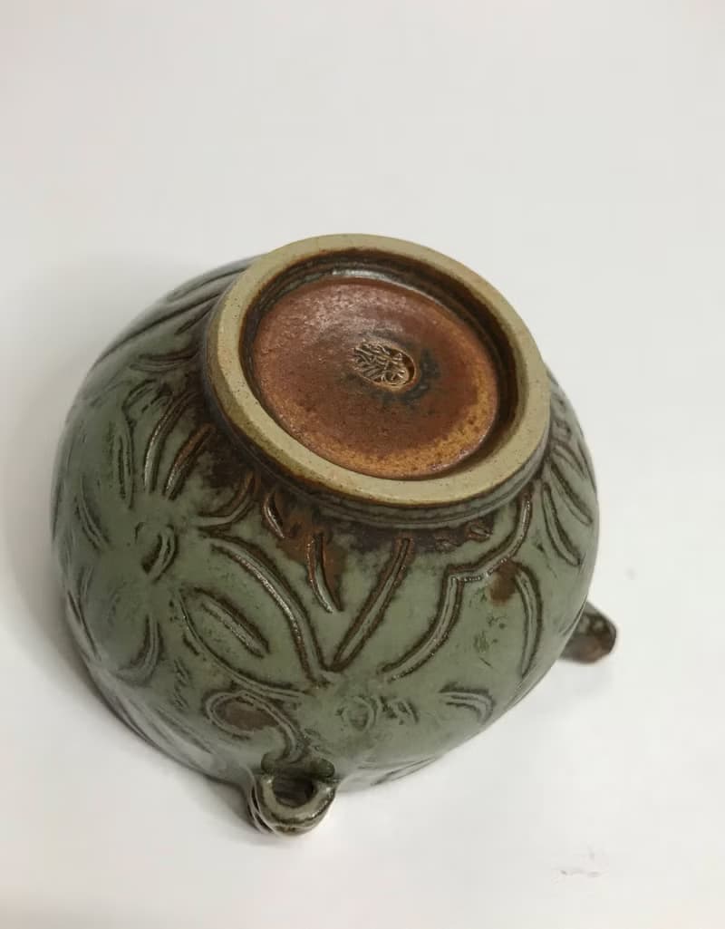 曾永鴻  灰釉刻花茶海