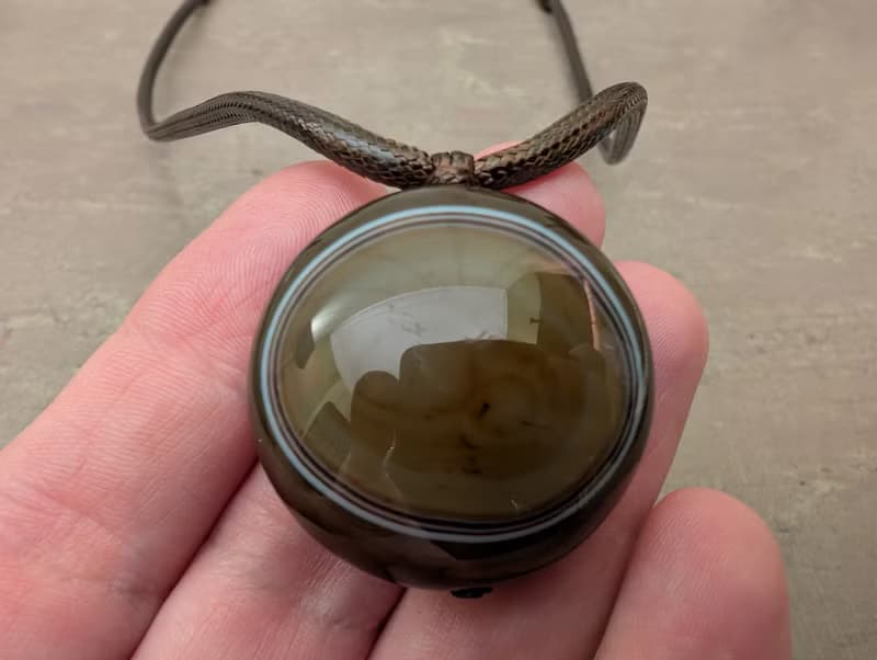 瑪瑙吊墜項鍊純天然瑪瑙強大的保護和協調護身符喜馬拉雅西