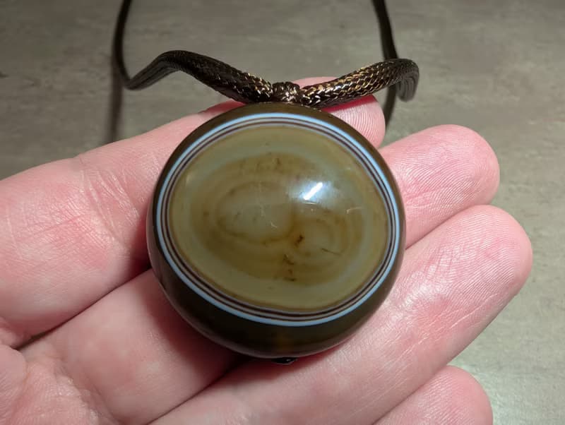 瑪瑙吊墜項鍊純天然瑪瑙強大的保護和協調護身符喜馬拉雅西