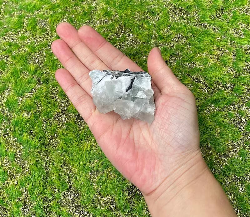 天然原礦療癒系香花領立方冰透體螢石 增智慧 療癒 聖誕禮物