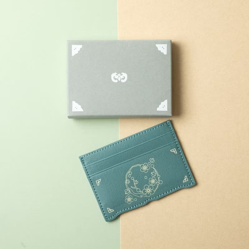 Vegan eco-friendly Hanji Leather Plum Blossom 韓国 誕生日プレゼント card wallet Pink
