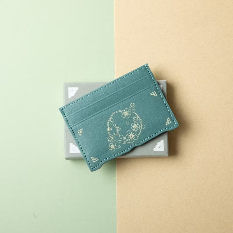 Vegan eco-friendly Hanji Leather Plum Blossom 韓国 誕生日プレゼント card wallet Pink