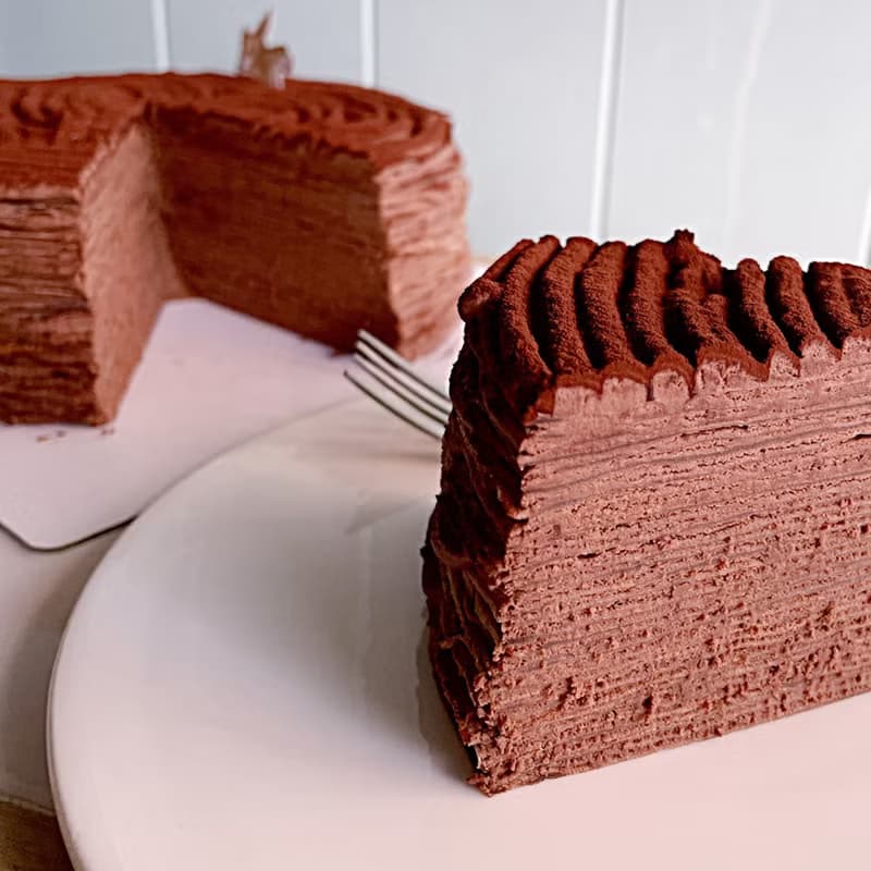 70%生巧克力千層蛋糕/可代寫卡片