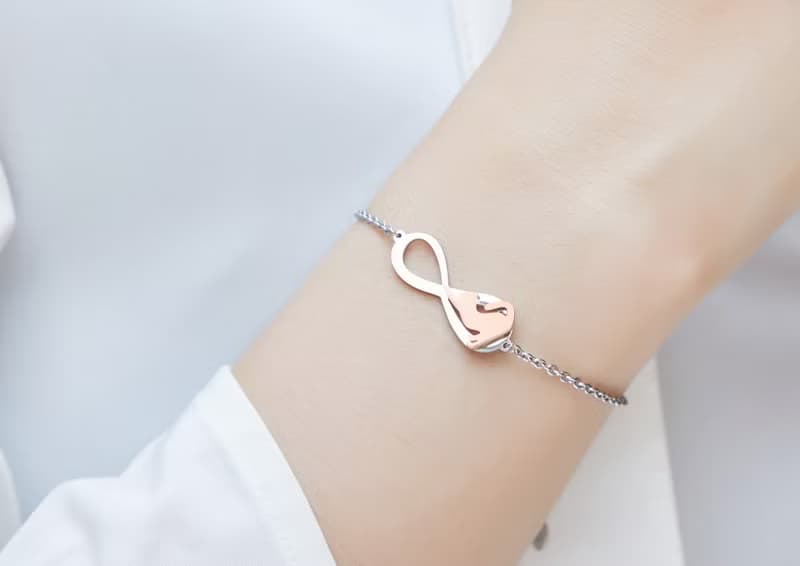 伸懶腰的貓手鍊 - 永恆與貓系列-抗敏醫療鋼