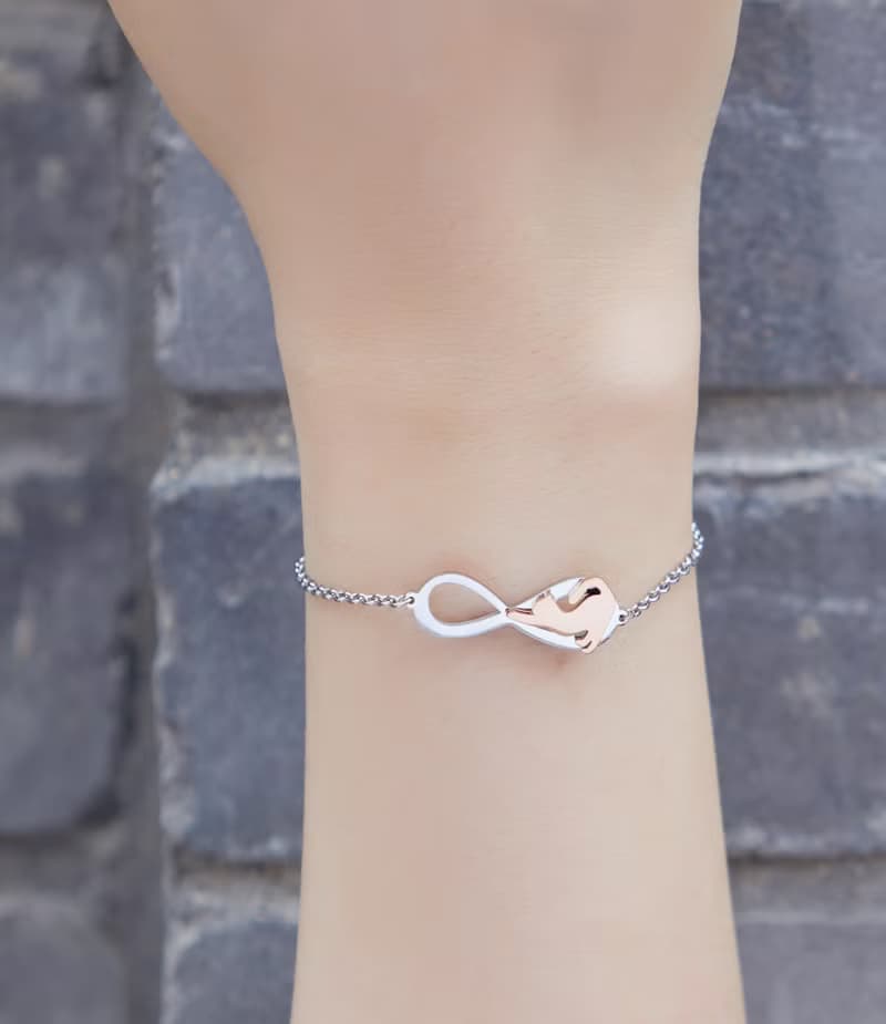 伸懶腰的貓手鍊 - 永恆與貓系列-抗敏醫療鋼