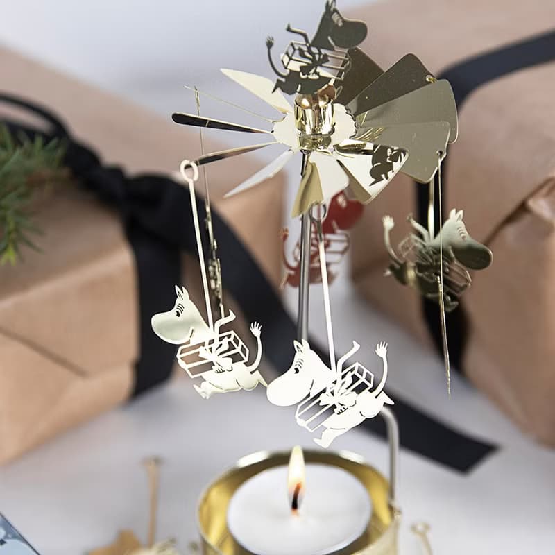 moomin 姆明/嚕嚕米旋轉燭座(附蠟燭)/送禮/精美禮盒