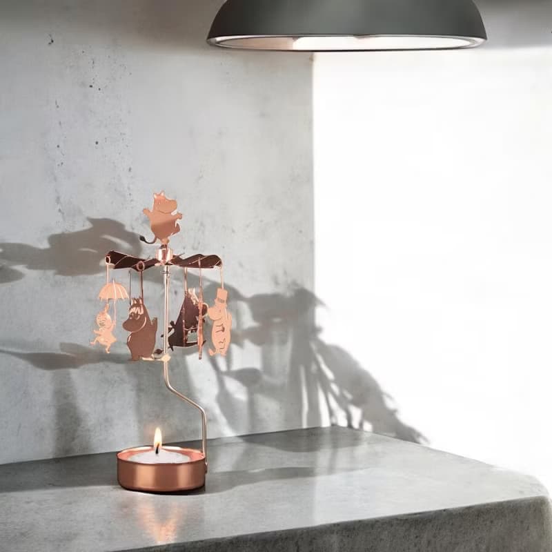 moomin 姆明/嚕嚕米旋轉燭座(附蠟燭)/送禮/精美禮盒