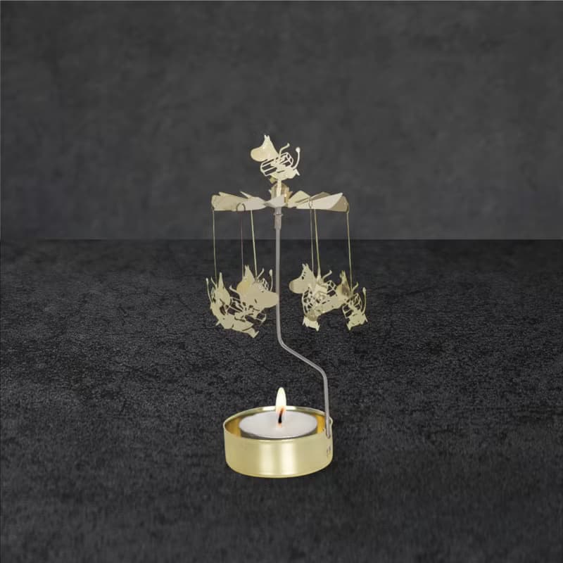 moomin 姆明/嚕嚕米旋轉燭座(附蠟燭)/送禮/精美禮盒