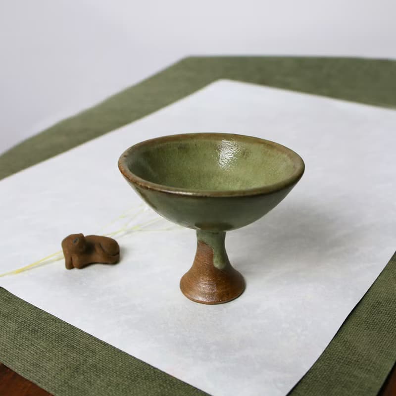 高腳釉杯 馬上杯 新彩燒 柴燒陶藝 手作作品 茶盤 | 陳威恩作品
