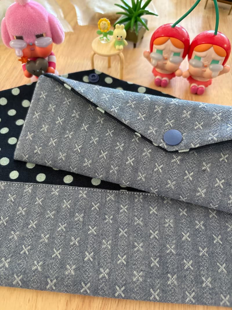 文青風環保純棉筷袋 名媛編織 質感霧藍 厚實優質  日本 潮物 收