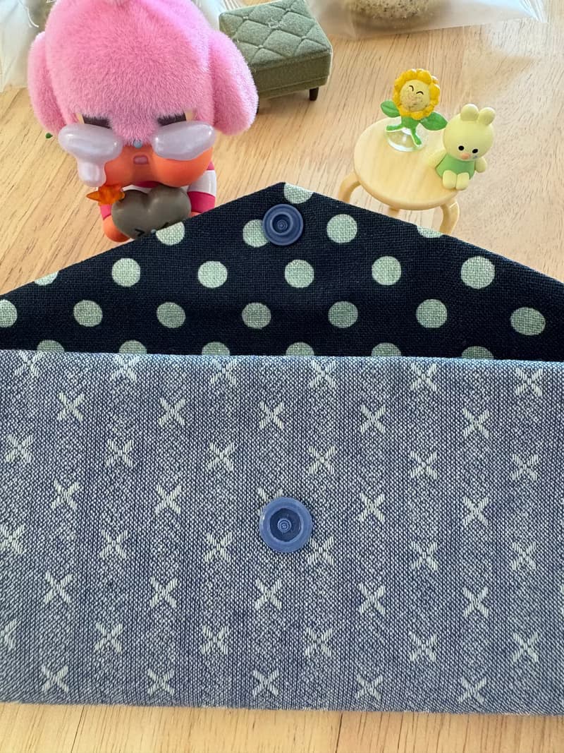 文青風環保純棉筷袋 名媛編織 質感霧藍 厚實優質  日本 潮物 收