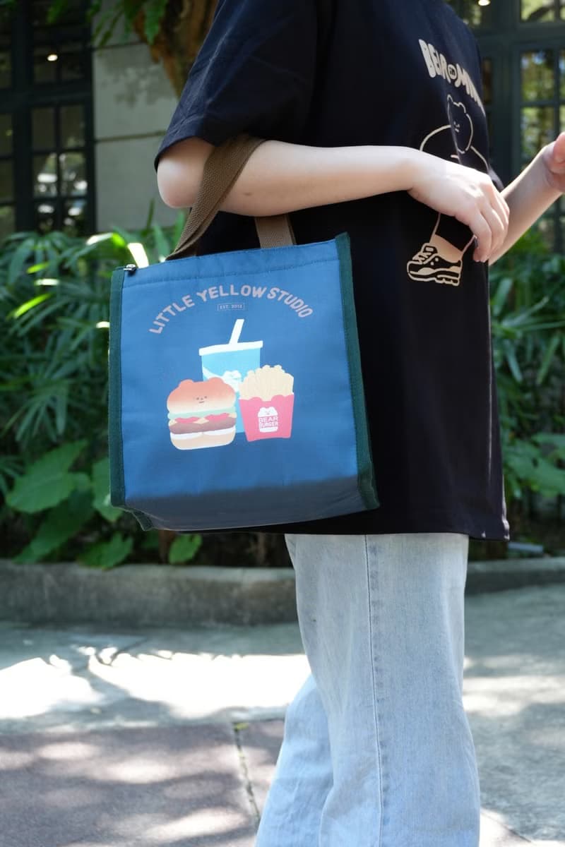 保溫袋 保冷袋 拉鍊便當袋 -  外送速食熊 雙面圖案設計