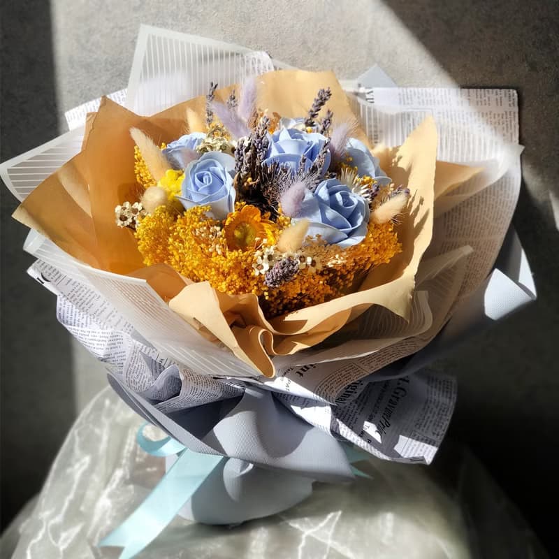 夏日午後 香皂玫瑰乾燥花束 | 生日 情人節首選 | 台北可自取