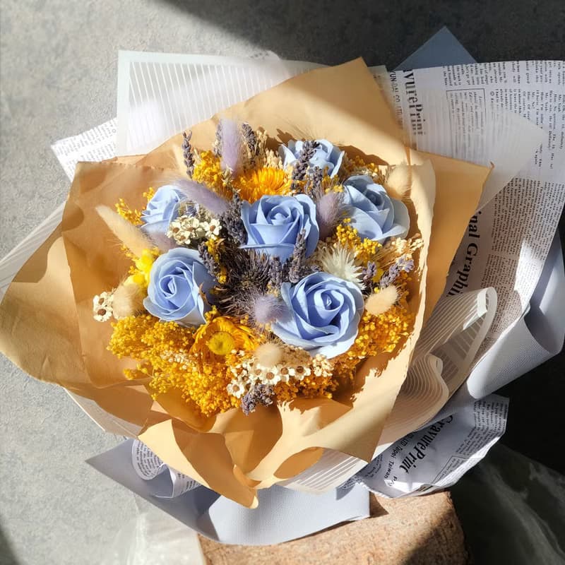 夏日午後 香皂玫瑰乾燥花束 | 生日 情人節首選 | 台北可自取