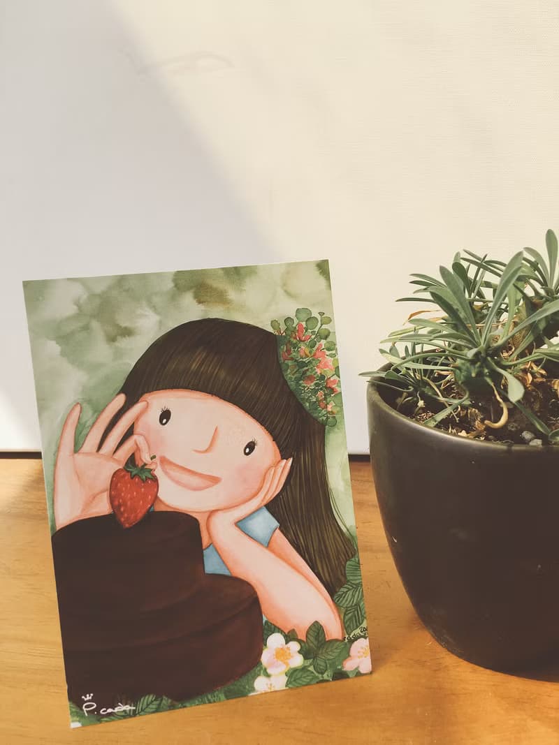 故事明信片-卡達公主系列-巧克力蛋糕