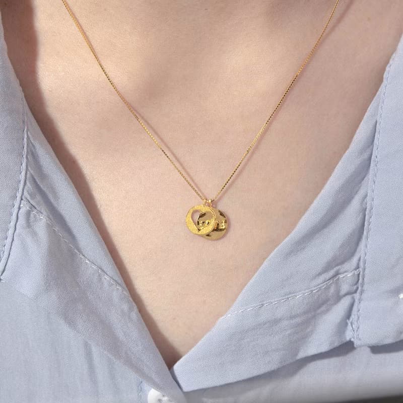 藏寶箱金飾 9999黃金純金 愛心Love桃心吊牌 墜子吊墜 項鍊 鎖骨