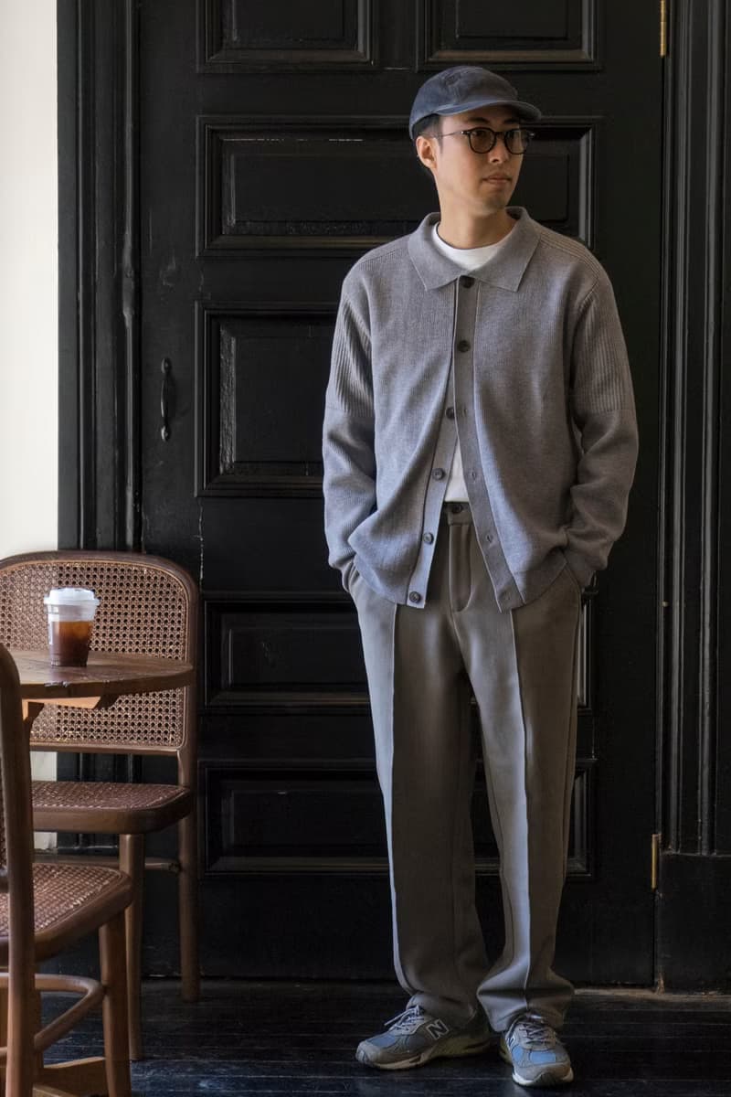 KNIT 復古翻領針織開衫 VINTAGE秋冬休閒灰色百搭鈕釦毛衣cityboy