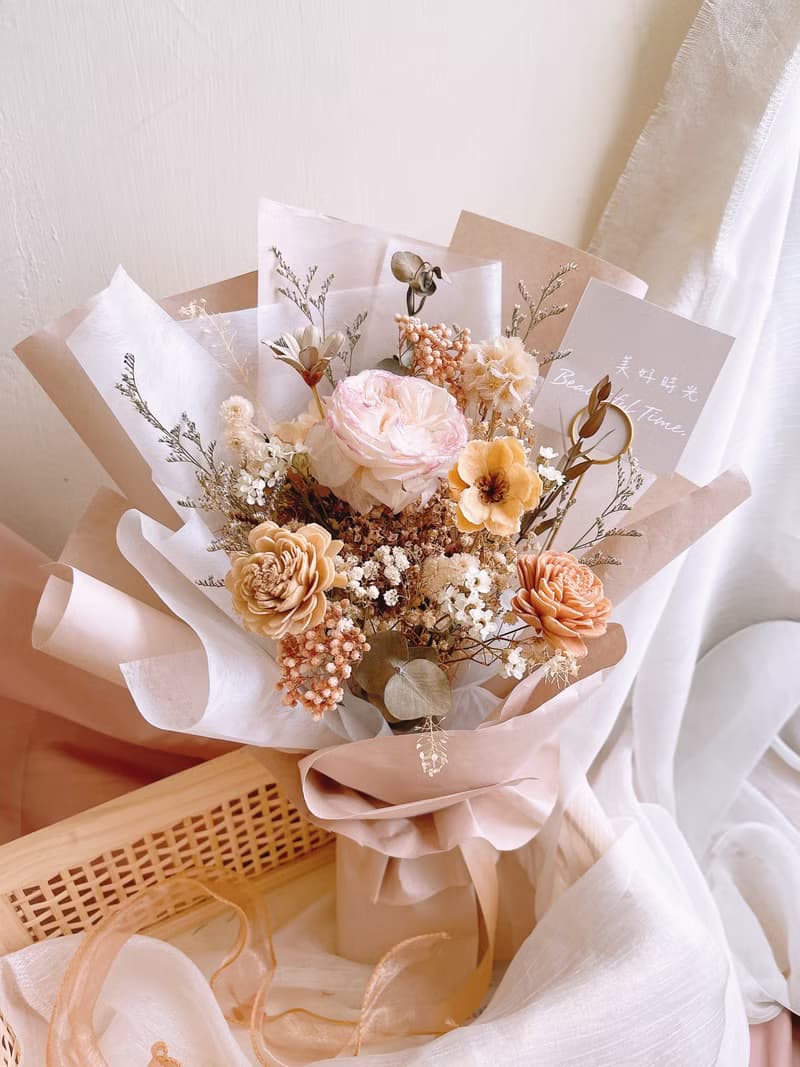 不凋永生乾燥花束、畢業花束、母親節、求婚花束