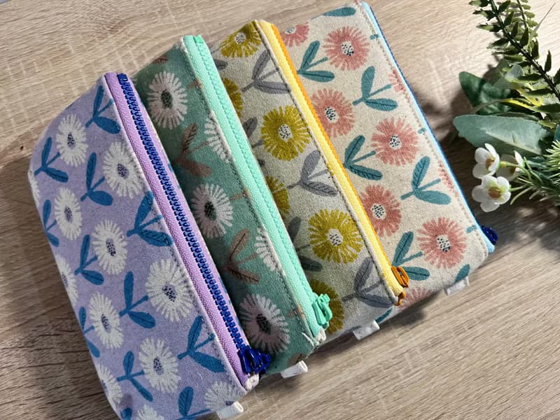【現貨】野花日和手作拉鍊小包/零錢包/收納袋/小花拉鍊頭