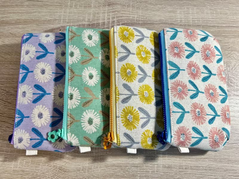 【現貨】野花日和手作拉鍊小包/零錢包/收納袋/小花拉鍊頭