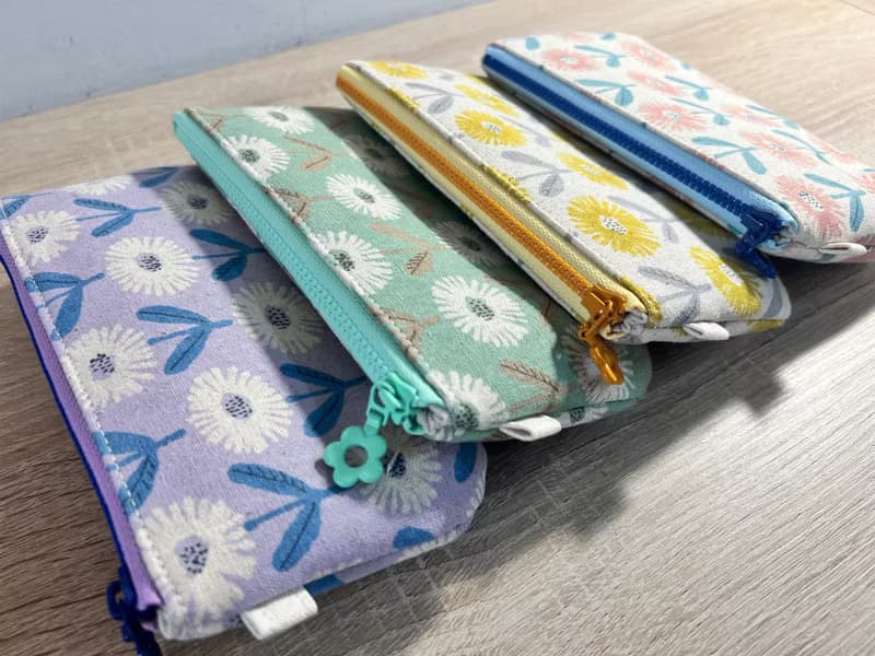 【現貨】野花日和手作拉鍊小包/零錢包/收納袋/小花拉鍊頭