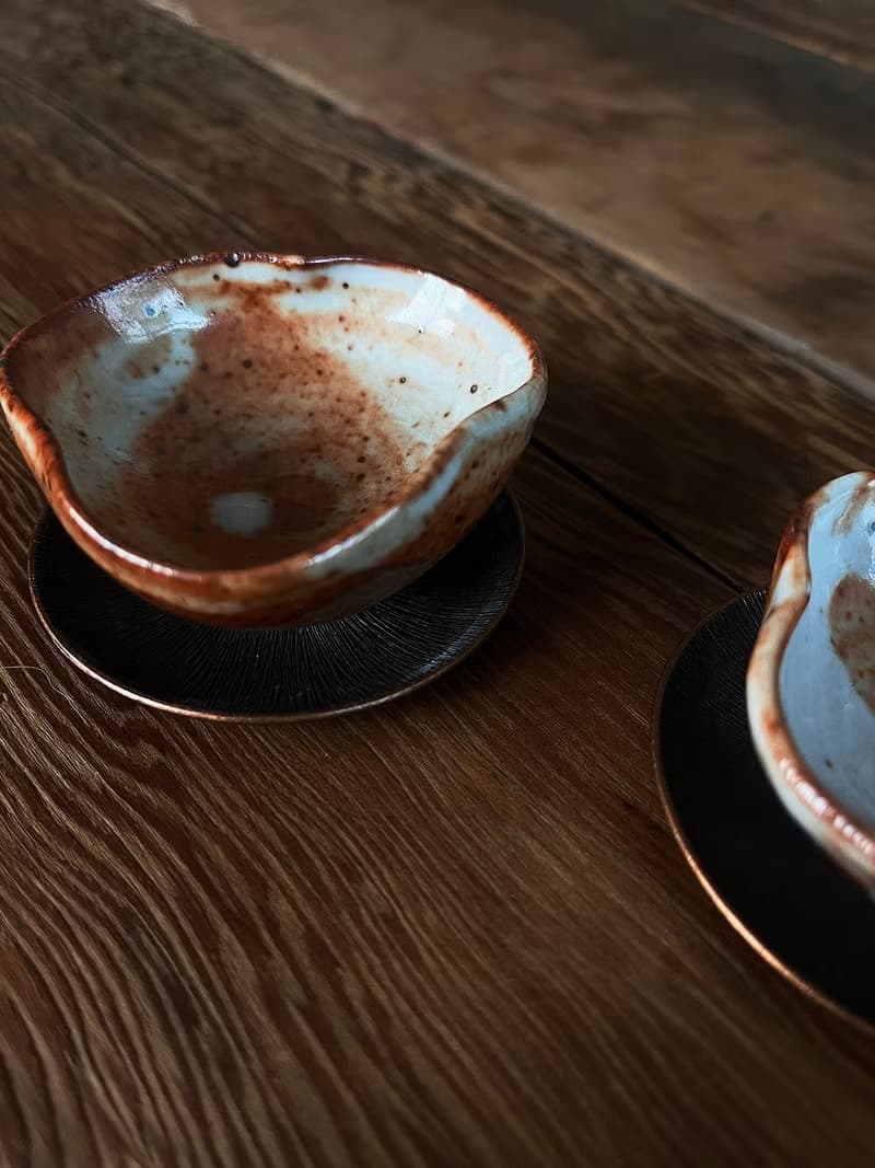 志野 茶杯 兩入 | 陶器皿